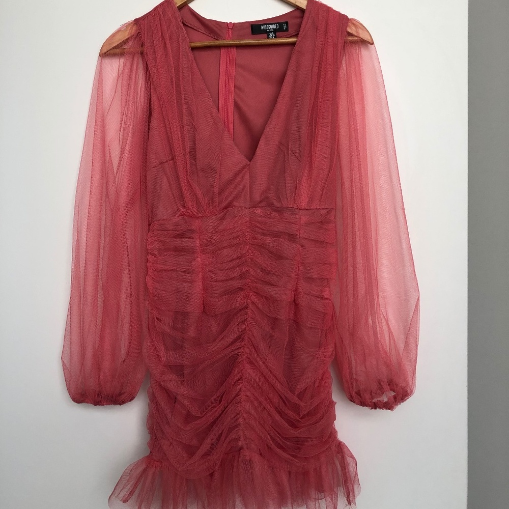 missguided hot pink dress